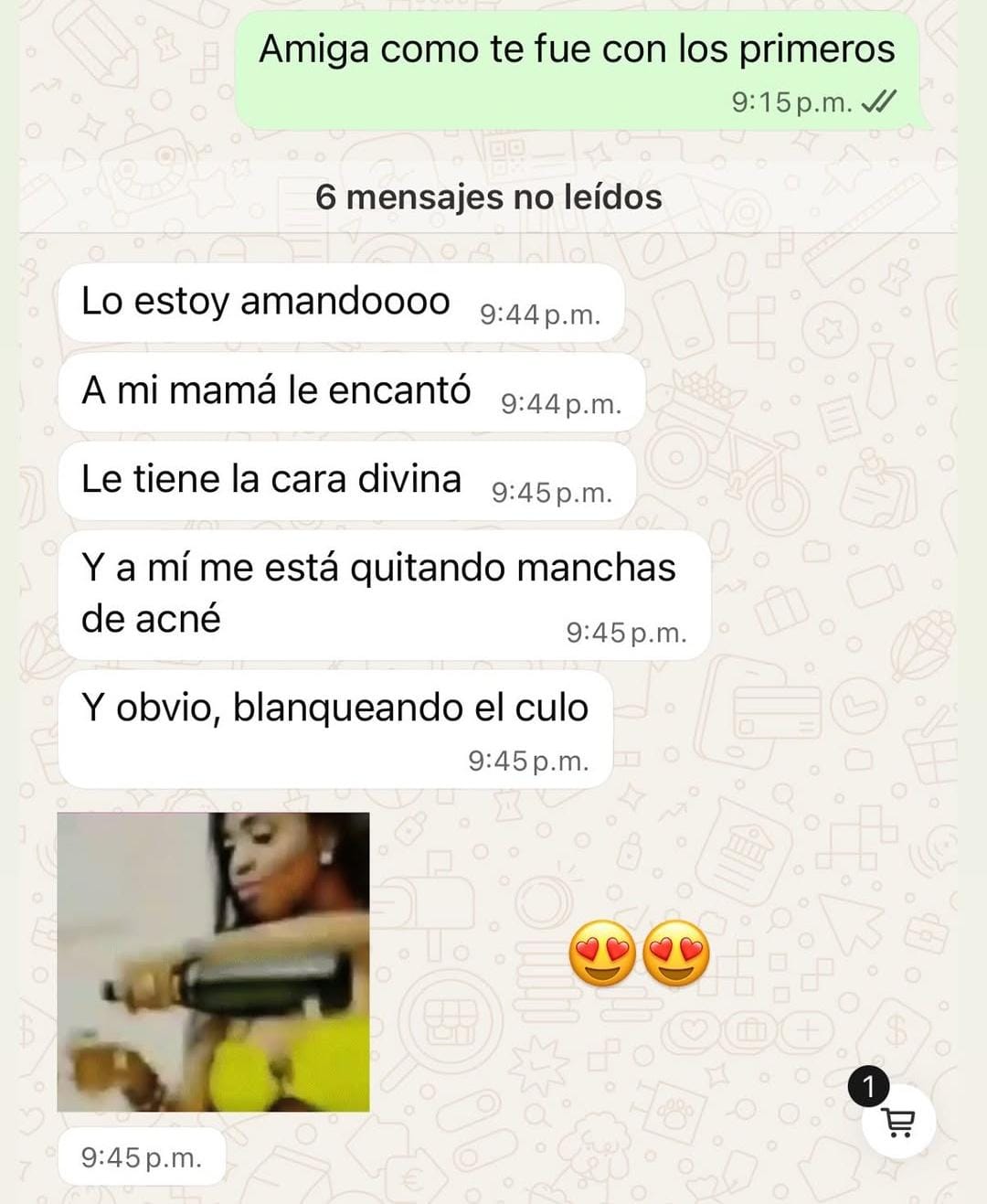 Comentario de clienta por WhatsApp 8